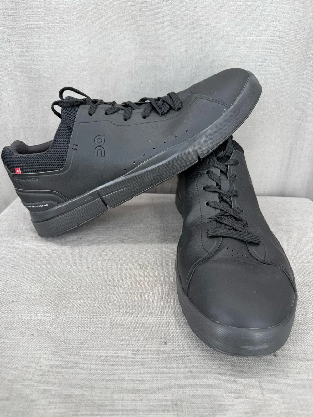On Cloud THE ROGER Advantage. All Black Men's Shoes Size 14